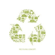 Recycling garbage icons N2