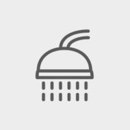 Shower thin line icon N3