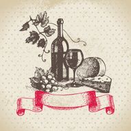 Wine vintage background N4