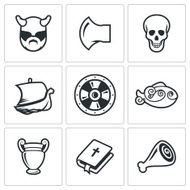 Viking Icons Vector Illustration N2