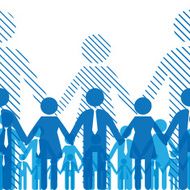 Business seamless gorizontal background friendship team people Vector illustration Company staff