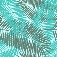 Palm Leaf Seamless Pattern Background Vector Illustration N9