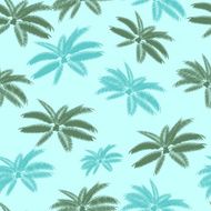 Palm Leaf Seamless Pattern Background Vector Illustration EPS10