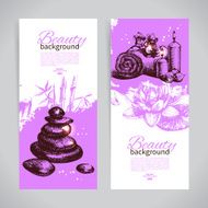 Set of spa banners