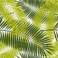 Palm Leaf Seamless Pattern Background Vector Illustration N10