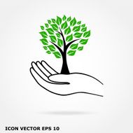 tree in hand icon