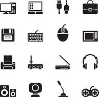 Silhouette Computer equipment and periphery icons