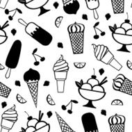 Ice cream pattern seamless