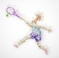 Abstract tennis player N2