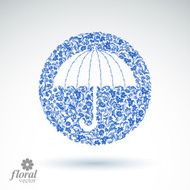 Beautiful flower-patterned umbrella Stylized accessory