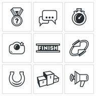 Photo finish icons Vector Illustration N2