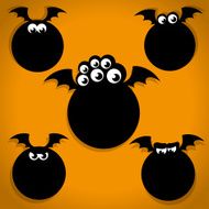 Scary Little Flying Monster Halloween Icons