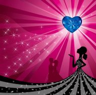Heart-shaped diamonds girls and couples N2