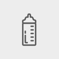 Feeding bottle thin line icon N2