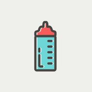 Feeding bottle thin line icon N4