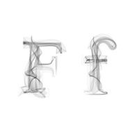 Black Smoke font Letter F N2