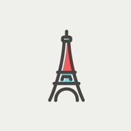 Paris tower thin line icon N4