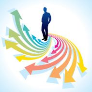 businessman with arrows business concept
