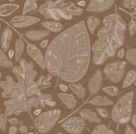 Decorative ornamental seamless pattern with leaves N2