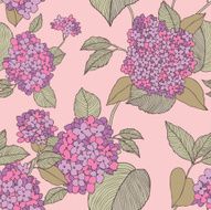 Seamless pattern with flowers lilac N22