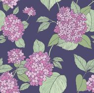 Seamless pattern with flowers lilac N23