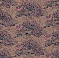 Seamless pattern with ornamental chameleons N2