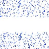 Vector Music Background with Notes N8