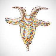 Abstract goat year of the goat N3