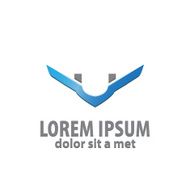 Design logo icon template with letter U abstract wing N4
