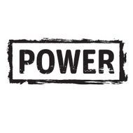 Black vector grunge stamp POWER