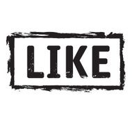 Black vector grunge stamp LIKE N2