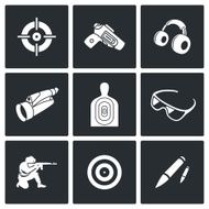 Shooting gallery icons Vector Illustration