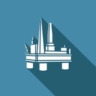 Offshore Oil Platform icon Vector Illustration N2