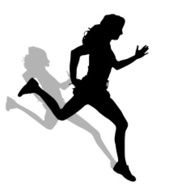 Vector silhouette of a woman N1851