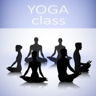 Group of yoga people