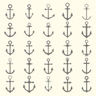 Big set of anchors Anchor symbols or logo template