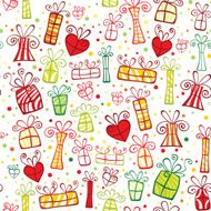 Gift boxes seamless ornament