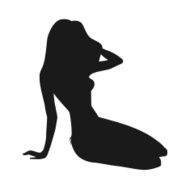 Girl in bikini silhouette N2