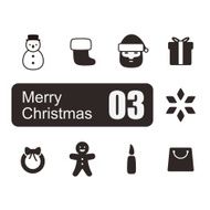 Merry Christmas flat icon set N4