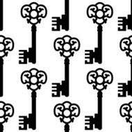 Vintage skeleton keys seamless pattern