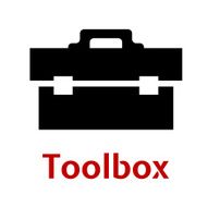 Toolbox black icon isolated on white background