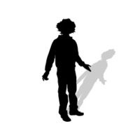 Vector silhouette of man N196