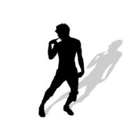 Vector silhouette of a man N897