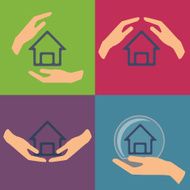 Home insurance vector illustration