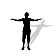 Vector silhouette of a man N898