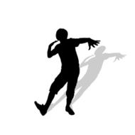 Vector silhouette of a man N899
