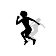 Vector silhouette of a man N900