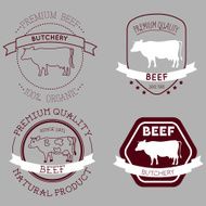 Butcher cow labels