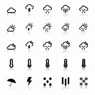 Weather Icons in White Background