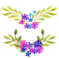 Hand painted watercolor bouquets N2